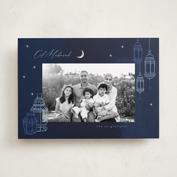 "Farolas" - Eid Cards in Bluebell by Tamara Hilje - Front