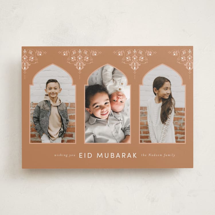 "Islamic Arch" - Eid Cards in Almond by Selima Akhter - Front