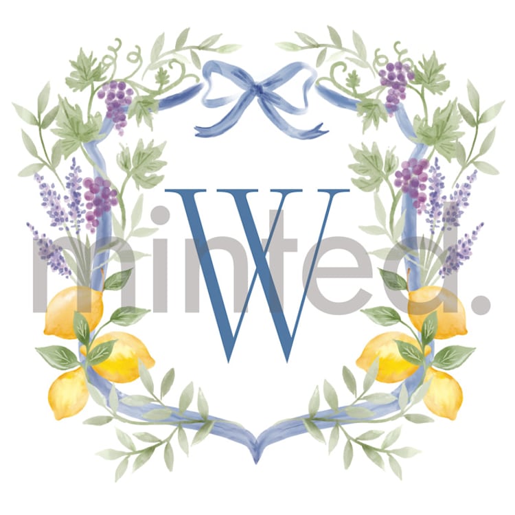 "Custom Tuscany Crest" - Design Element in Leaf by Petra Kern - Front