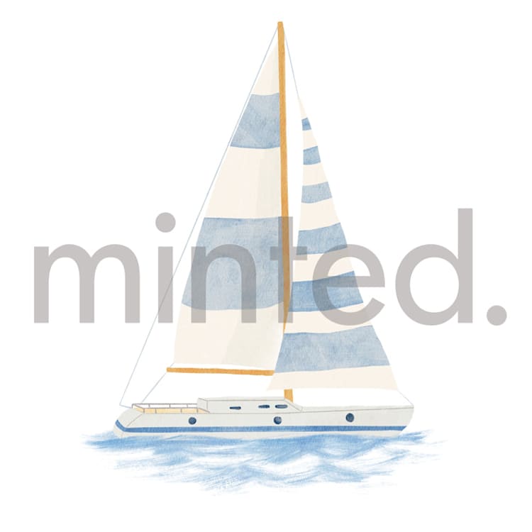 "Sailboat" - Design Element in Coastal by Elly - Front