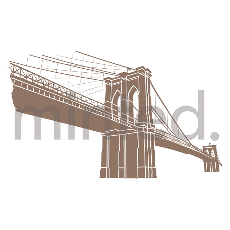 "Brooklyn Bridge" - Design Element in Latte by Hooray Creative - Front