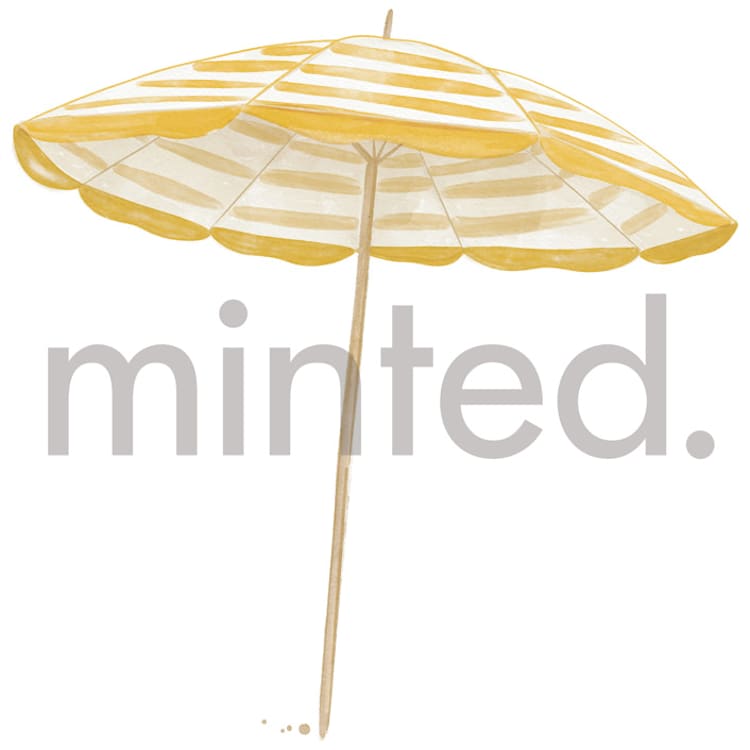 "Beach Umbrella" - Design Element in Lemon by Jenna Holcomb - Front