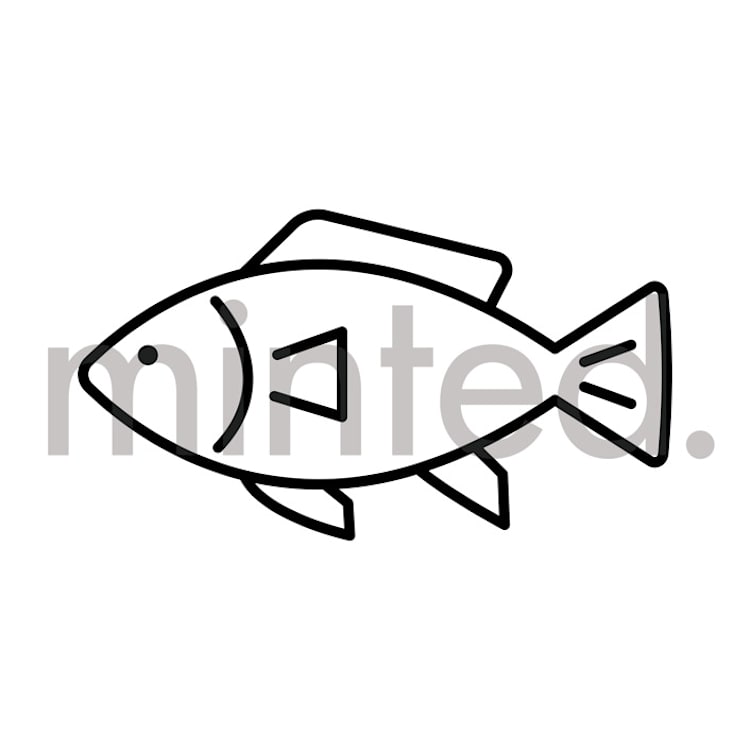 "fish" - Design Element in Onyx by mo kelley - Front