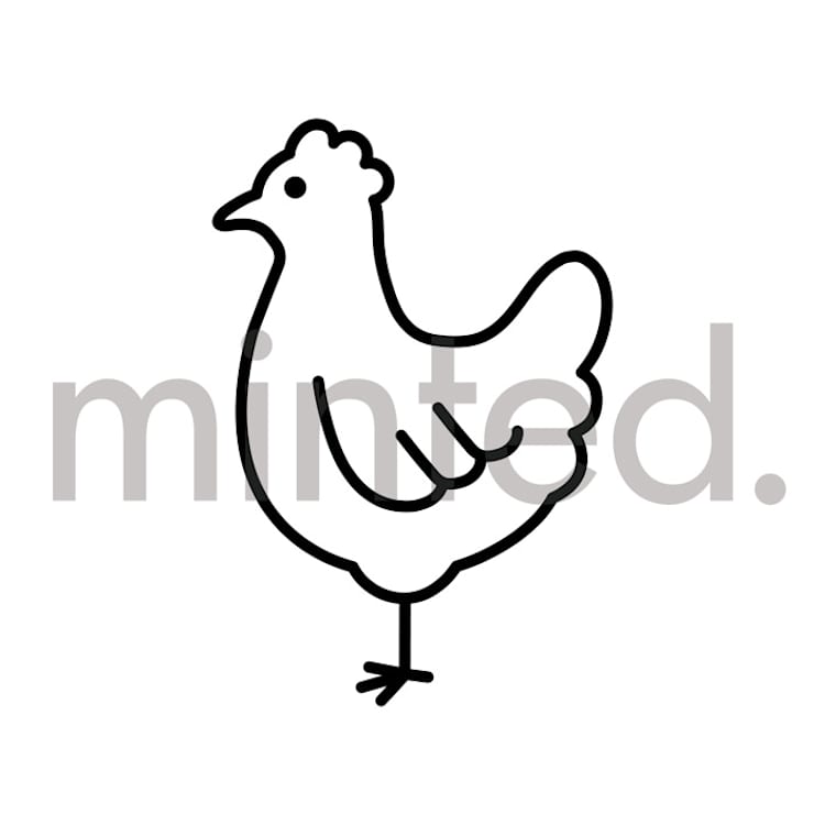 "Chicken" - Design Element in Onyx by mo kelley - Design Element