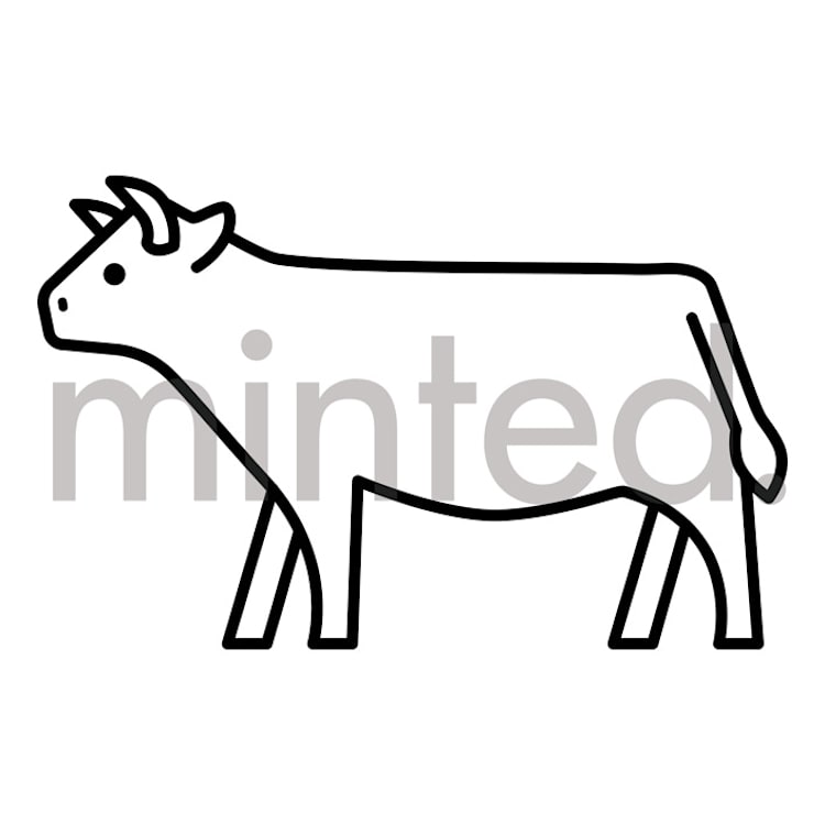 "Cow" - Design Element in Onyx by mo kelley - Front