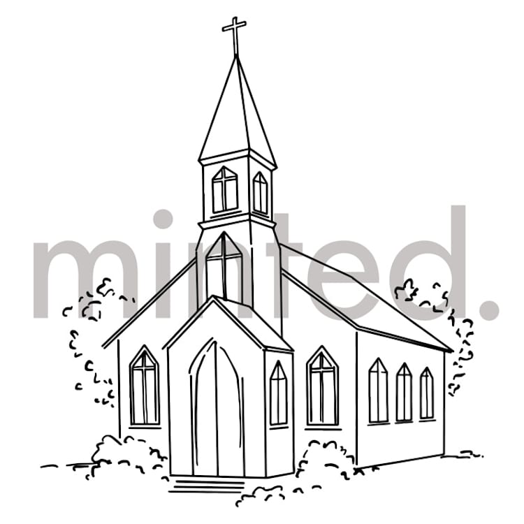 "church" - Design Element in Onyx by Rebecca Durflinger - Front