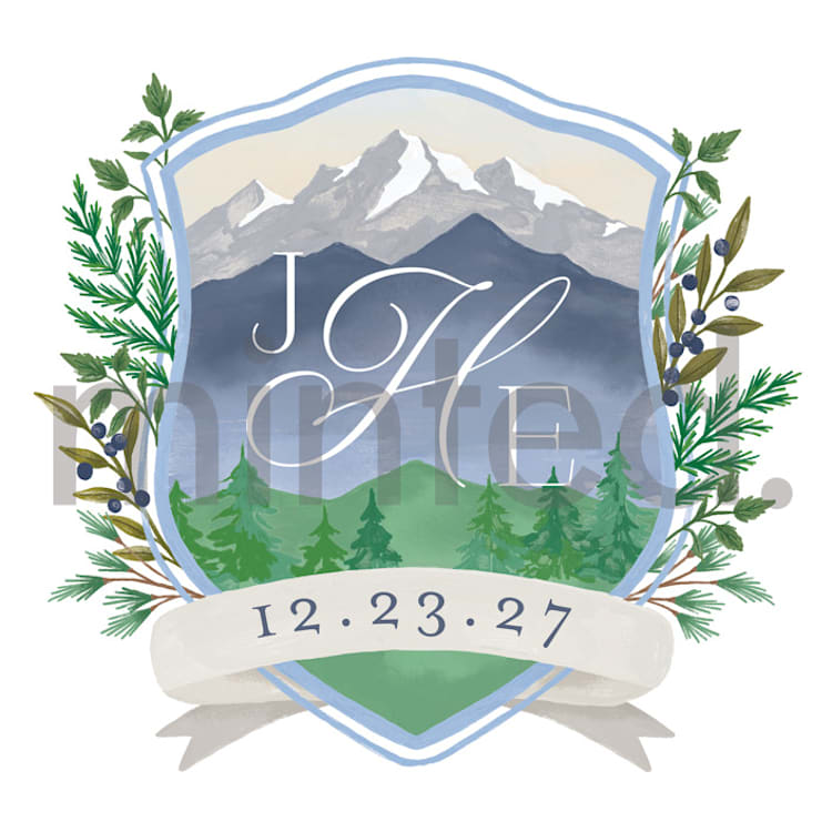 "Custom Aspen Crest" - Design Element in Pine by Alethea and Ruth - Front