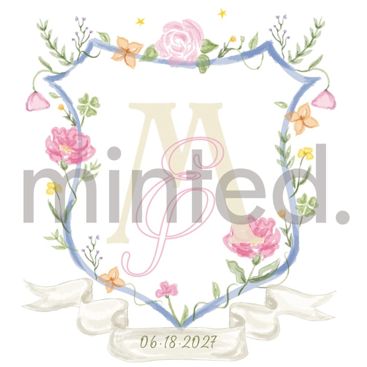 "Custom Saint-Tropez Crest" - Design Element in Petal by Helena Vitto - Front