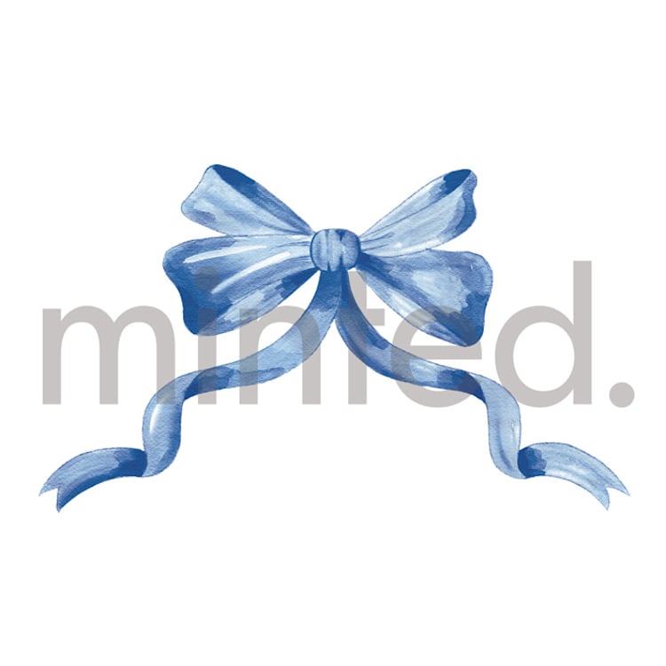 "Bow" - Design Element in Bluebell by Pink House Press - Front