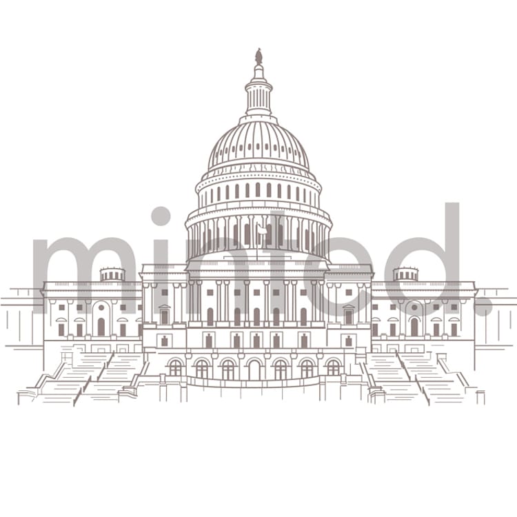 "The Capitol" - Design Element in Graphite by Hooray Creative - Front
