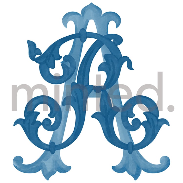 "Custom New Orleans Crest" - Design Element in Bluebell by Jenna Holcomb - Front