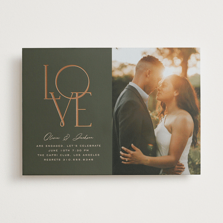 "Entwined" - Engagement Party Invitations in Forest by Owl and Toad - Front