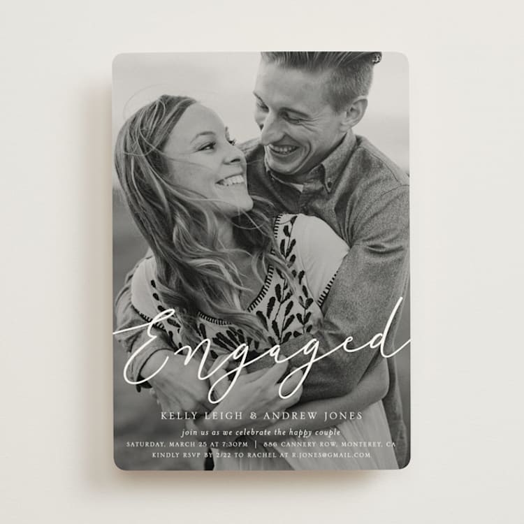 "purest" - Engagement Party Invitations in Silk by carla san roman - Front