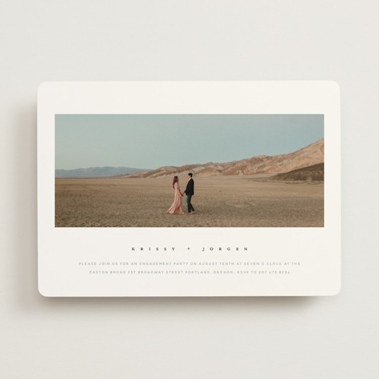 "krista" - Engagement Party Invitations in Salt by Stephanie Hawkes - Front