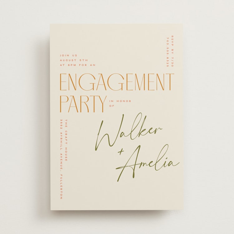 "North" - Engagement Party Invitations in Desert by Owl and Toad - Front