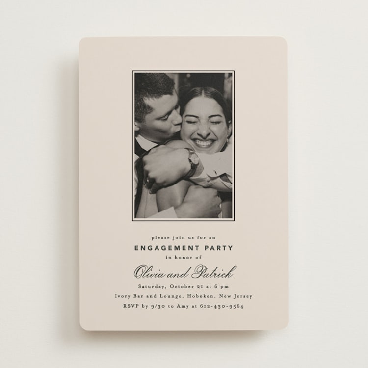 "Natty" - Engagement Party Invitations in Dusty Rose by Creo Study - Front