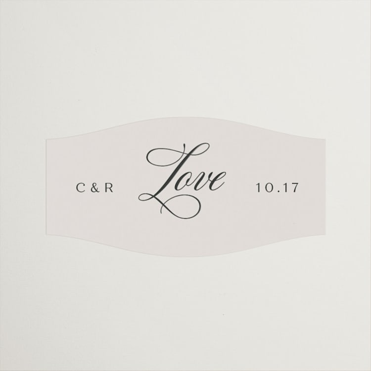 "nocturne" - Engagement Party Favor Stickers in Tan by chocomocacino - Front