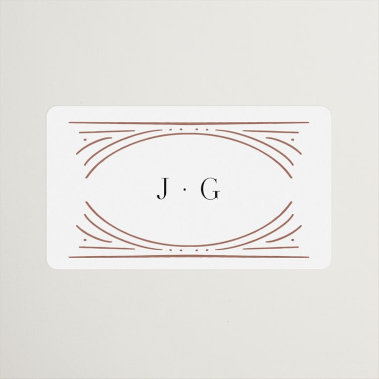 "Glam" - Engagement Party Favor Stickers in Pearl by Summer Winkelman - Front