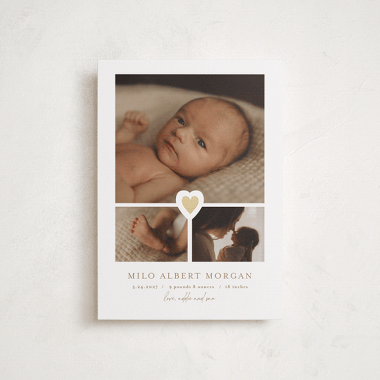 "our little sweetheart" - Birth Announcements in Fawn by Jen Tips - Front
