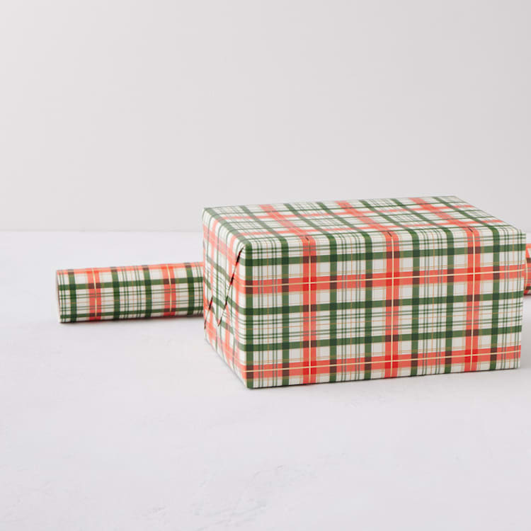 "Pub Plaid" - Wrapping Paper Roll in Classic by Erin L. Wilson