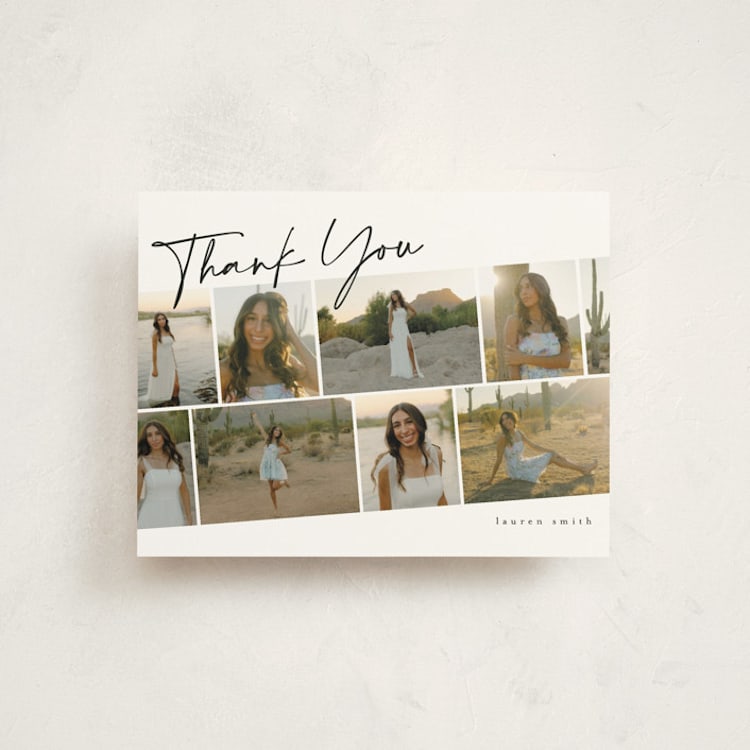 "Highlights" - Flat Graduation Thank You Cards in Snow by Iveta Angelova - Front