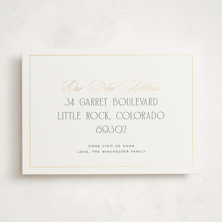 "adagio" - Foil-Pressed Moving Announcements in Diamond by chocomocacino - Front