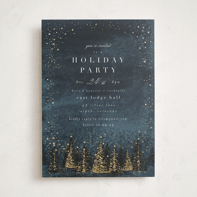"Frosted Wonderland" - Party Invitations in Night by AK Graphics - Front