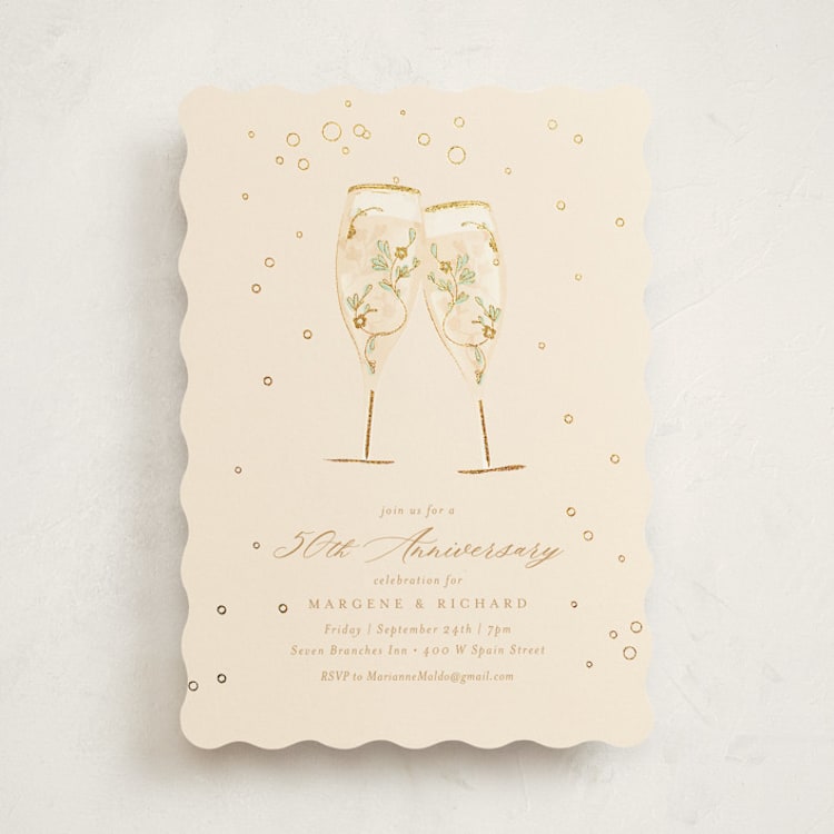 "champagne toast" - Party Invitations in Bubbly by Kamala Nahas - Front