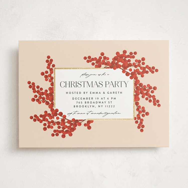 "Berry Party" - Party Invitations in Blush by Iveta Angelova - Front