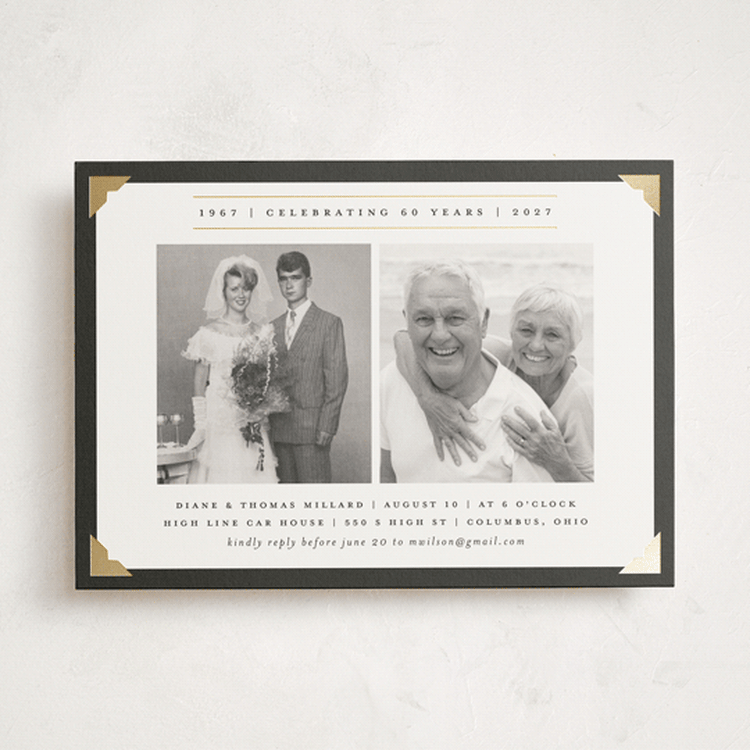 "Diamond" - Party Invitations in Onyx by Heather Schertzer - Front