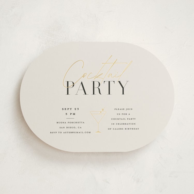 "chic" - Party Invitations in Champagne by Summer Winkelman - Front