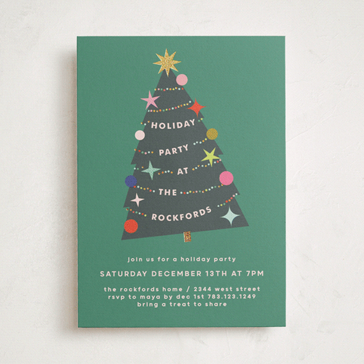 "a very fun tree" - Party Invitations in Forest by Lori Wemple - Front