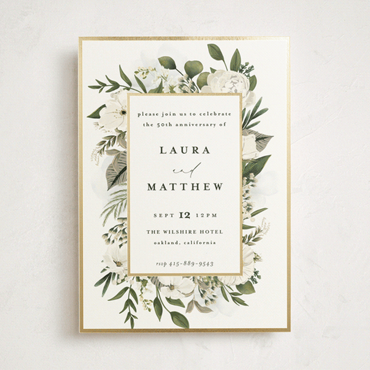 "Classic Love" - Party Invitations in Vanilla by Susan Moyal - Front