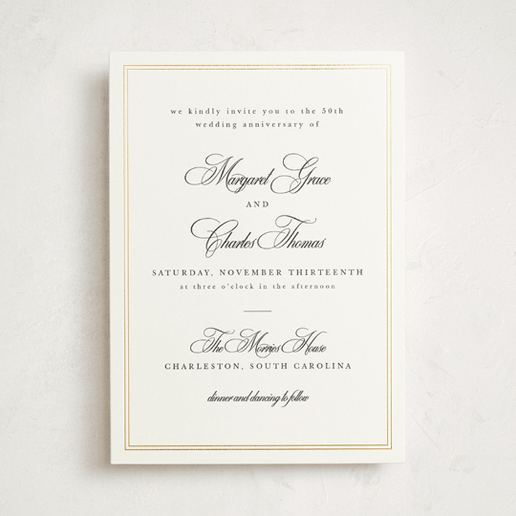 "Traditionalist" - Party Invitations in Snow by Sarah Brown - Front