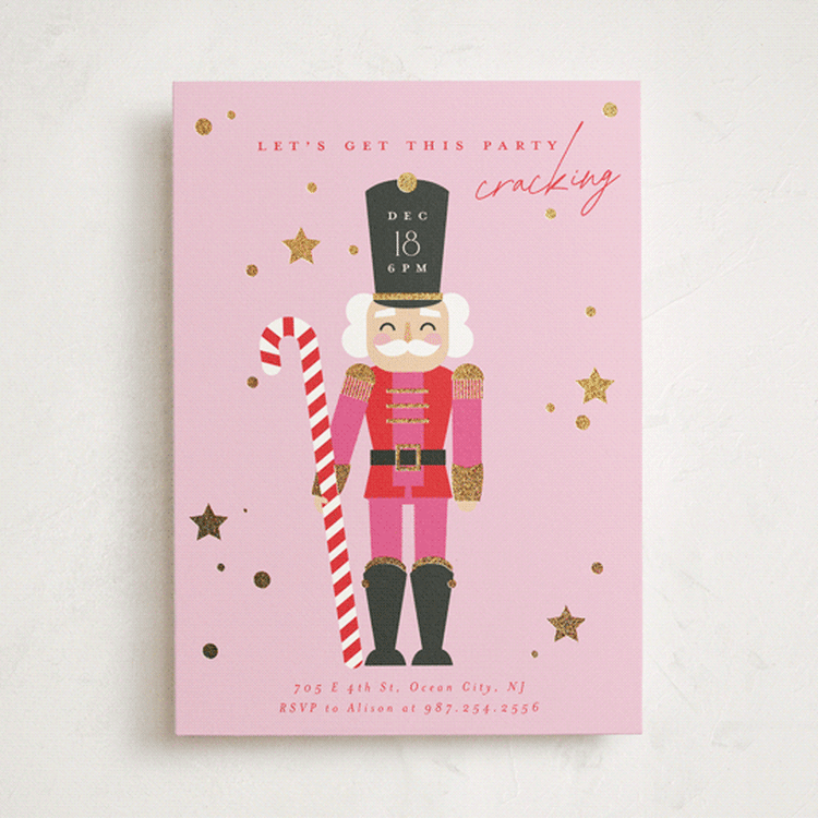 "Cracking" - Party Invitations in Candy by Hudson meet Rose - Front