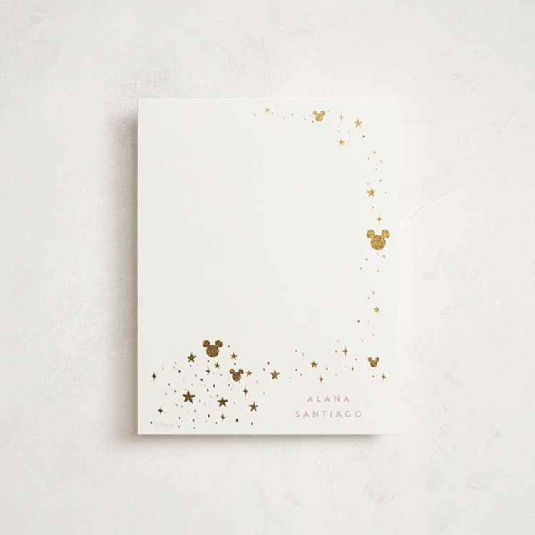 "Disney Mickey's Magic" - Personalized Stationery Cards in Bubblegum by Danie Romrell - Front