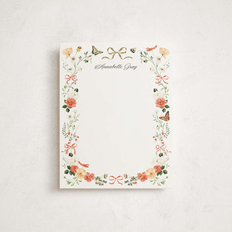 "Fleur" - Personalized Stationery Cards in Verona Sunset by Sarah Knight - Front