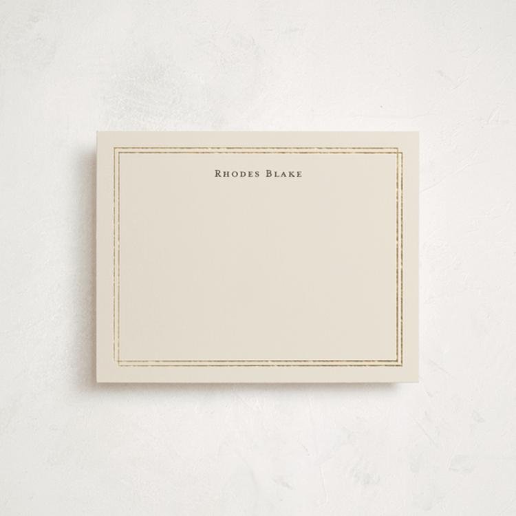 "Calling Card" - Personalized Stationery Cards in Cream by Ani Somi - Front