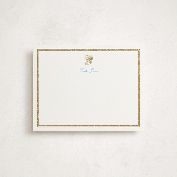 "Cheseapeake" - Personalized Stationery Cards in Sky Blue by Megan Davis - Front
