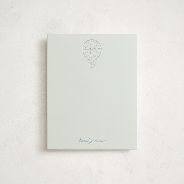 "Timeless Voyage" - Personalized Stationery Cards in Ivory by Cass Loh - Front