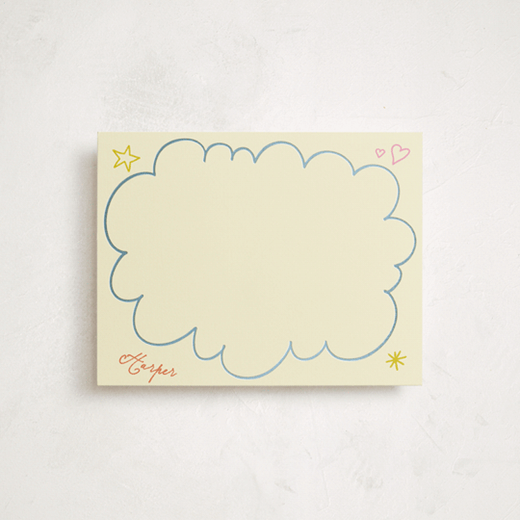 "Whimsy" - Personalized Stationery Cards in Confetti by Inkblot Design - Front
