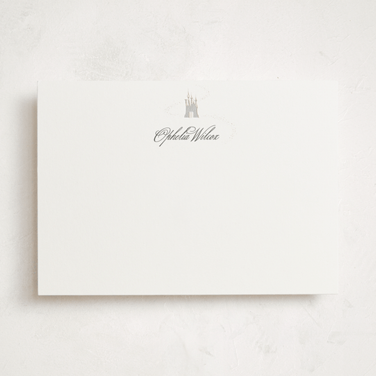 "Disney's Cinderella Castle" - Personalized Stationery Cards in Magic by Kelly Schmidt - Front