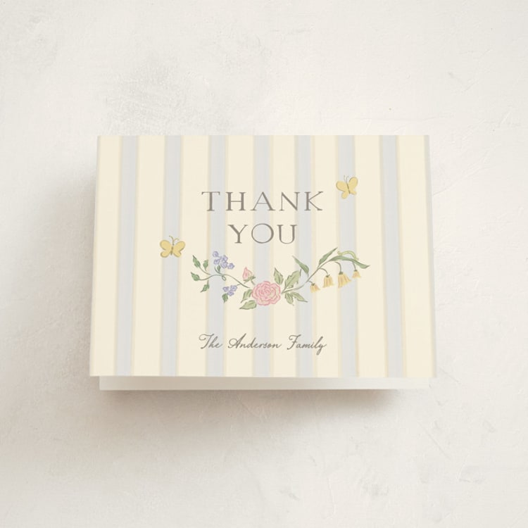 "teacup" - First Holy Communion Thank You Cards in Sky by Grae - Front