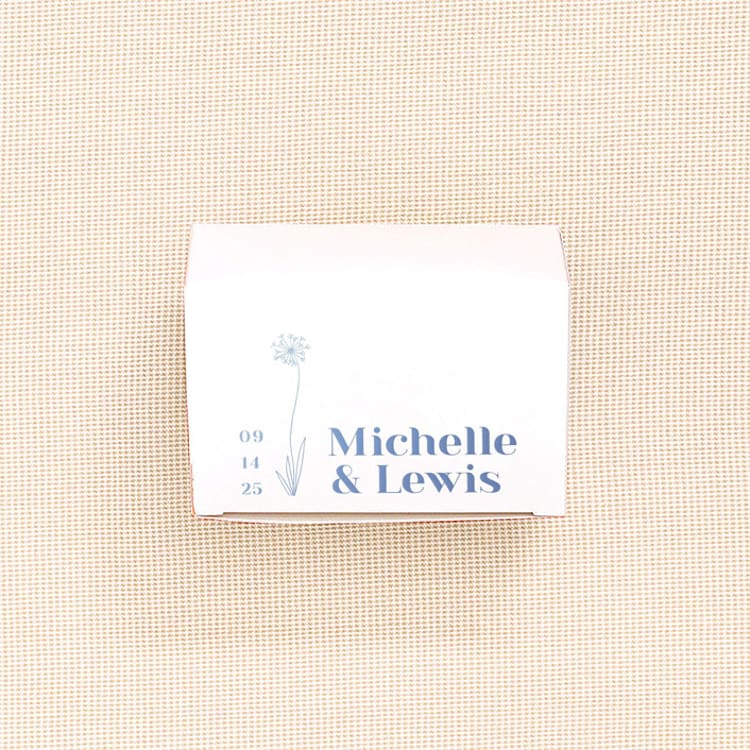 "Dandelion Names Cake Box, Set of 50" - Favor Boxes in black by ForYourParty