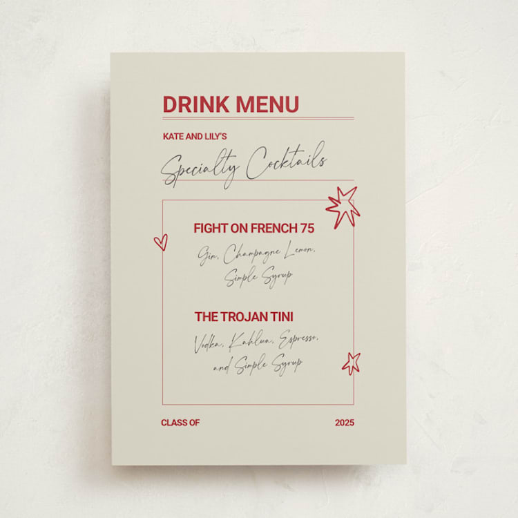 "Checklist Complete" - Graduation Bar Signs in Parchment by Zove Ahhh - Front
