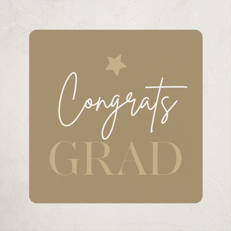 "Pretty Party" - Graduation Stickers in Sunshine by Teju Reval - Front