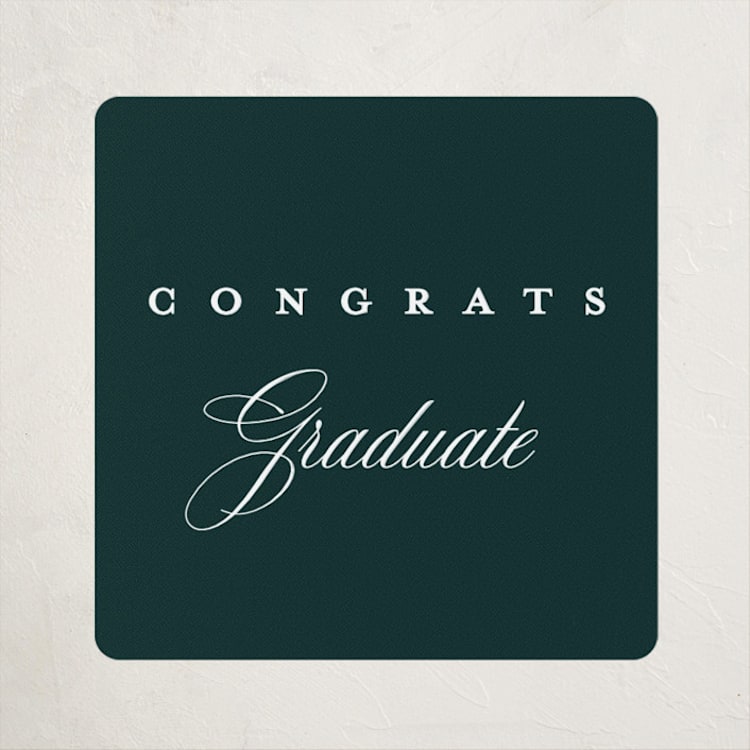 "Multi Classic" - Graduation Stickers in Big Sur by Carolyn MacLaren - Front