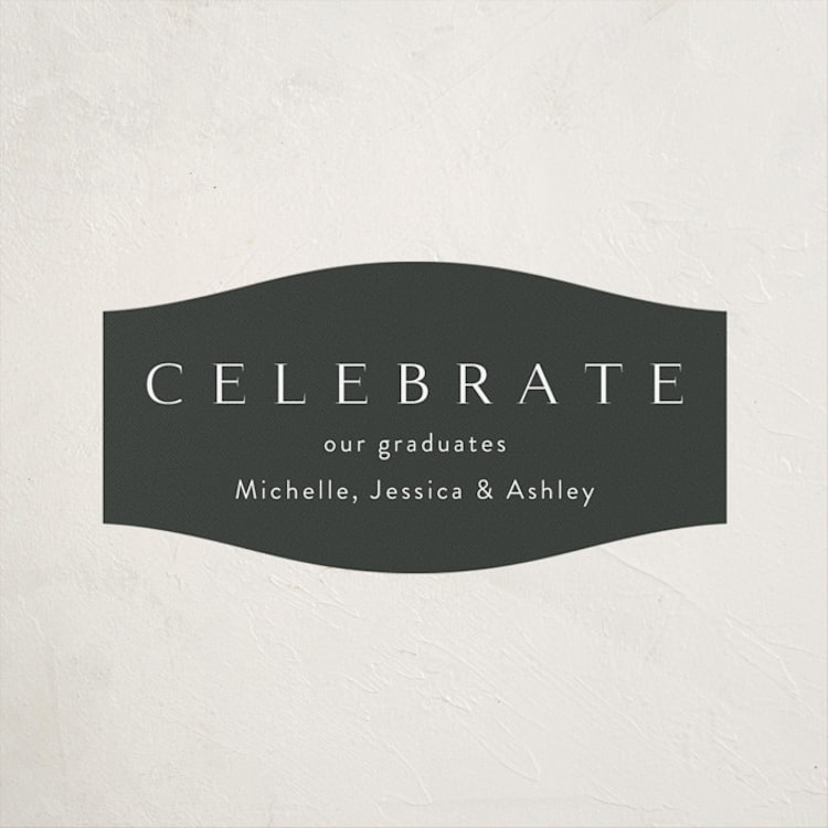 "Celebration" - Graduation Stickers in Cotton by Kasia Labocki - Front