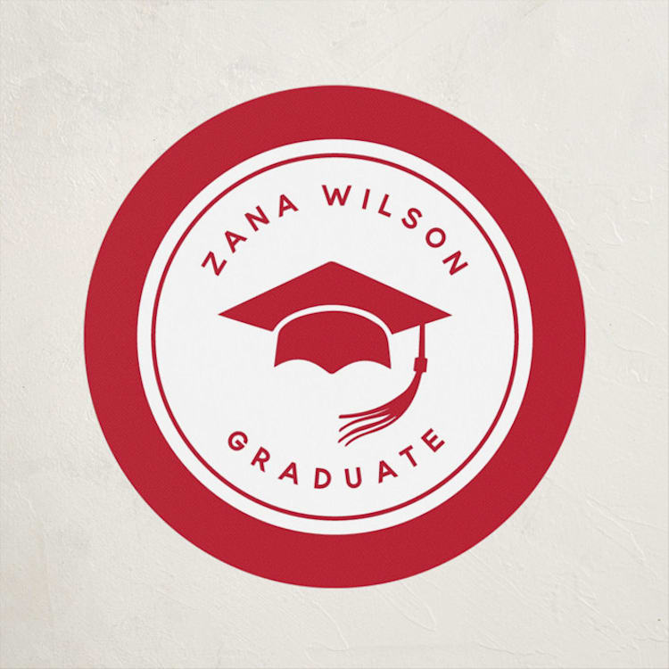 "Timeline" - Graduation Stickers in Ruby by Stacey Meacham - Front