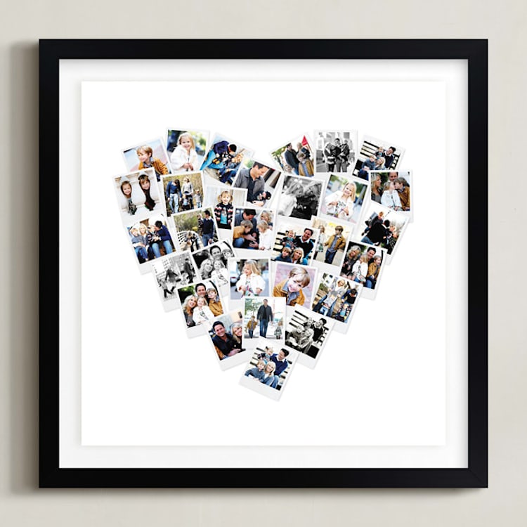 "Heart Snapshot Float Mount Black Frame" - Float Mounted Framed Photo in Black Frame by Minted - Front